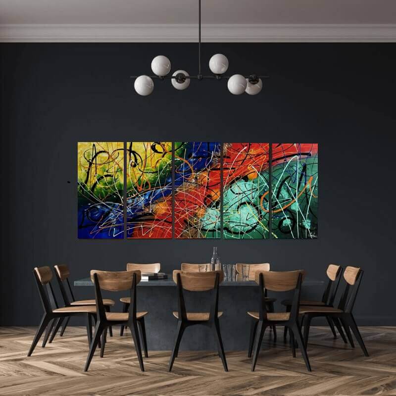 250x100 painting (2) Gemälde | Bilder | Handgemalt | Groß | Abstrakt